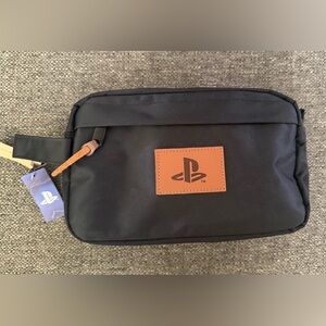 NEW Play Station Logo Origaudio Presidio Black Travel Cosmetic Zipper Case Bag